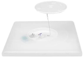 Plafonieră LED cu senzor pentru baie NIVERA LED/12W/230V IP54 22,5x22,5 cm alb + telecomandă