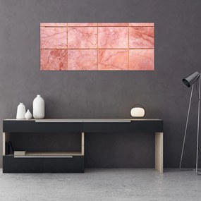 Tablou - Roz, gresie marmorată (120x50 cm)