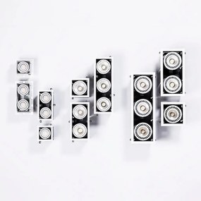 Spot LED incastrabil NANO COLIN-1 Grey recessed with frame 7-13W 3000K 56°