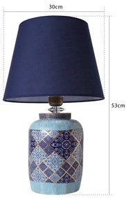 Lampă de birou RAMZES 1xE27/40W/230V albastră