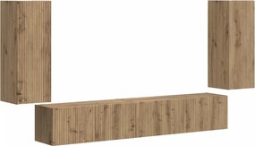vidaXL Set comodă TV 4 pcs Stejar Artizanal Lemn compozit
