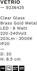 Aplica de perete LED decorativa VETRIO