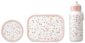 Cutie de gustări pentru copii 2 buc./cu sticlă Flowers & butterflies – Mepal