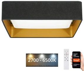 Plafonieră LED dimabilă Brilagi VELVET SQUARE LED/36W/230V Wi-Fi Tuya gri + telecomandă
