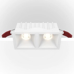 Spot LED incastrabil cu 2 surse de iluminat Alpha alb, 3000K