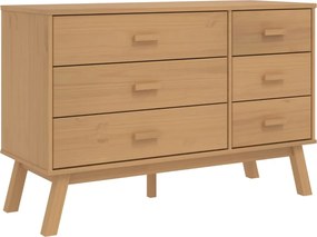 vidaXL Dulap cu sertar „OLDEN”, maro, lemn masiv de pin