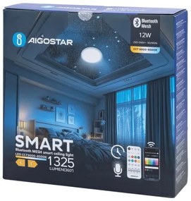 Aigostar - Plafonieră LED pentru baie LED/12W/230V 3000-6500K IP44 + Telecomandă