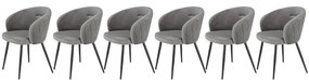 Set 6 scaune K430 velvet gri