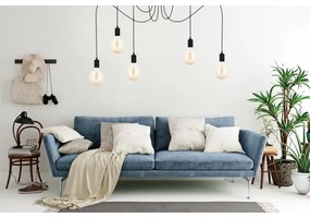 Lustră pe cablu MIROS 5xE27/60W/230V neagră