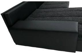 Colţar, negru/negru şuviţat, TONIKS