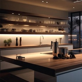 Corp de iluminat LED pentru corpuri de bucătărie cu prize și porturi USB LED/18W/230V 4000K argintiu