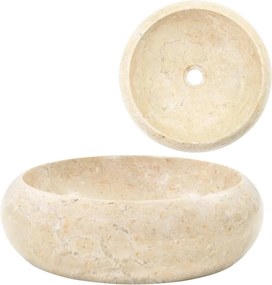 vidaXL Chiuvetă, crem, 40 x 12 cm, marmură
