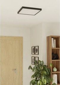 Plafonieră LED FUEVA Eglo 901305-LED, 17,5 W, 230 V, 2700/4000/6500 K, 39 x 39 cm, negru
