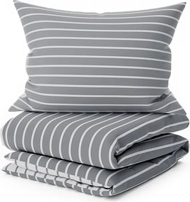 Povlečení z Renforcé bavlny CAPRIVI šedé knoflík Dimensiune lenjerie de pat: 70 x 90 cm | 140 x 200 cm