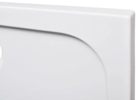 Cadita de dus dreptunghiulara din ABS, alb, 70 x 120 cm Alb, 70 x 120 x 4 cm