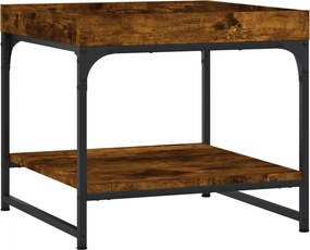 vidaXL Masă de cafea, stejar afumat, 49,5x49,5x45 cm, lemn compozit