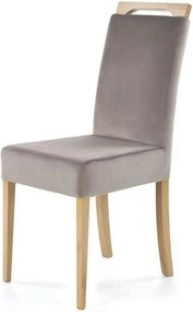 Scaun CLARION, gri/stejar auriu, stofa/lemn de fag, 42X58X97 cm