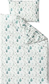 Lenjerie din bumbac LEAFBIRD POLY alb-verde Dimensiune lenjerie de pat: 70 x 90 cm | 140 x 220 cm