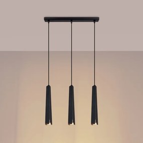 Lustră pe cablu Sollux SL.1402 PRYSM 3xG9/8W/230V negru