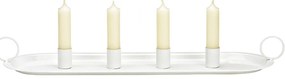 Sfesnic metalic Advent ARANJAMENT 49x14 cm - mai multe culori Culoare: Alb