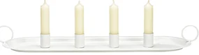 Sfesnic metalic Advent ARANJAMENT 49x14 cm - mai multe culori Culoare: Alb