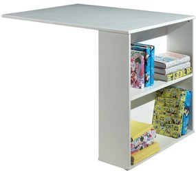 Set SCOTT format din Pat copii SCOTT cu înălțime medie, cu birou și bibliotecă.