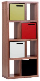 Bibliotecă maro cu aspect de lemn de nuc 70x159 cm Berlin – TemaHome