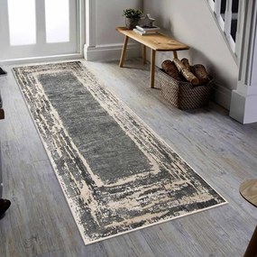 COVOR DE BUCATARIE ANTIDERAPANT OTEEA, DREPTUNGHIULAR, 80X200 CM, GRI, 60% BUMBAC