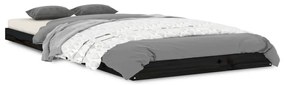 823463 vidaXL Cadru de pat, negru, 90x200 cm, lemn masiv de pin