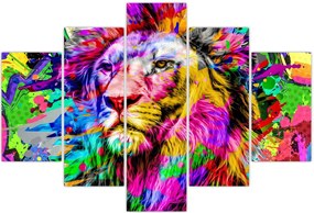 Tablou - 3D imaginea leului (150x105 cm)