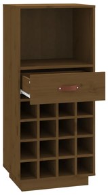 Dulap de vinuri, maro miere, 45x34x100 cm, lemn masiv de pin maro miere, 1