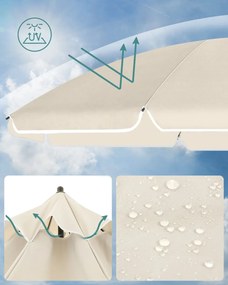 Umbrelă SOLARA, Ø200 cm, bej SongmicsHome