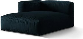 Modul pentru canapea modulară albastru închis cu tapițerie din catifea (cu colț pe partea stângă) Martina – Micadoni
