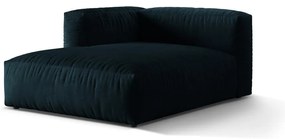 Modul pentru canapea modulară albastru închis cu tapițerie din catifea (cu colț pe partea stângă) Martina – Micadoni