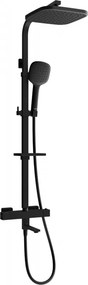 Mexen CQ33 set pentru baie-duș cu duș cu efect de ploaie și baterie termostatică, negru - 779103395-70