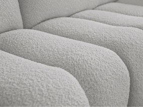 Canapea gri deschis cu tapițerie din țesătură bouclé 286 cm Azra – Bobochic Paris