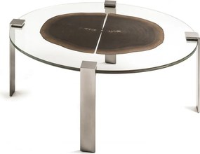 Masuta LUX ovala design Glass-Wood FORESTA H-41cm 7511928.70