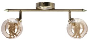 Plafonieră în culoarea bronz cu abajur din sticlă ø 10 cm Rodia – Candellux Lighting
