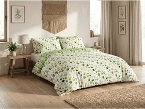 Set lenjerie de pat din polibumbac GREEN TREES POLY verde + fata de perna 50 x 70 cm GRATUIT