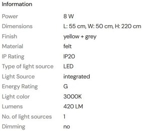 Lustra LED suspendata design modern Carbon galben