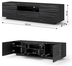 Masă TV Aurora 150 (sahara Negru). 1124865