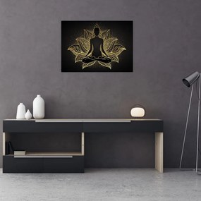 Tablou - Silueta într-o floare de lotus (70x50 cm)