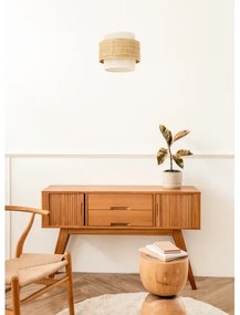 Lustră suspendată BOHO 1xE27/60W/230V, Ø 20 cm, iută/crem