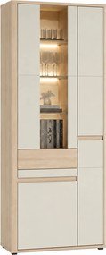 Vitrina pentru living OSLO OS2, stejar riva/casmir, PAL laminat, 78x38