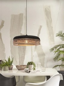 Lustra/Pendul eco din bambus Ubud double shade, bl/nat