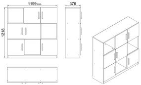 Dulap Vincent 7 (nuc + antracit). 1072635