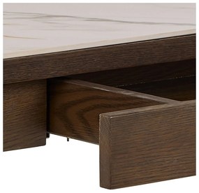 Masă consolă bej-maro închis cu blat ceramic 40x100 cm Southampton – Actona