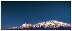 Tablou cu munți și cerul nocturn (120x50 cm)
