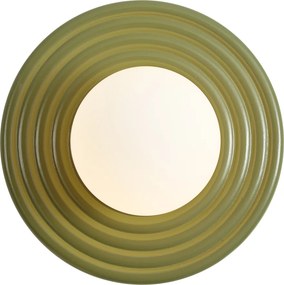 Lampă de perete retro verde cu opal rotund 20cm IP44 - Lila