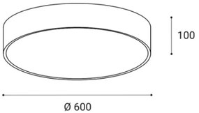 Plafonieră LED LED2 MONO LED/60W/230V 3000/4000K negru